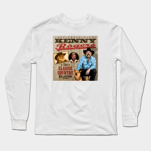 Kenny Rogers - The Classic Country Collection Long Sleeve T-Shirt by PLAYDIGITAL2020